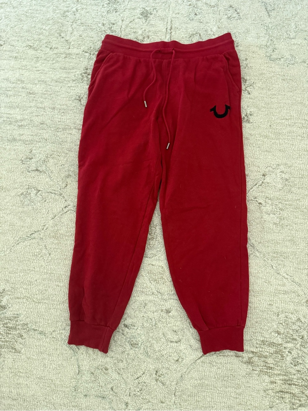 True Religion Red Horseshoe Joggers - Picture 2 of 4